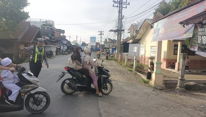 Pos Lantas Polsek Sosa, Optimalkan Pengaturan Pos Padat Pagi