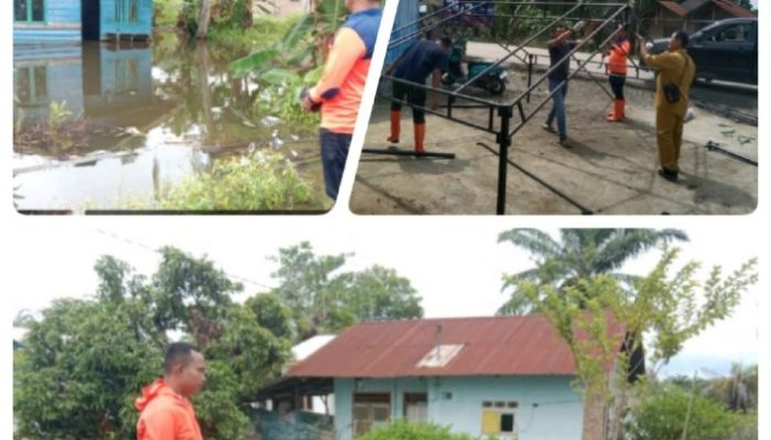 Diterpa Hujan Deras,Sebanyak 737 Rumah di Dua Kecamatan di Sergai Terendam Banjir