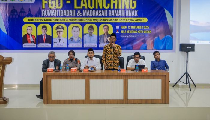 Pemko Medan Apresiasi FGD Sekaligus Launching Rumah Ibadah dan Madrasah Ramah Anak yang Diinisiasi GPI