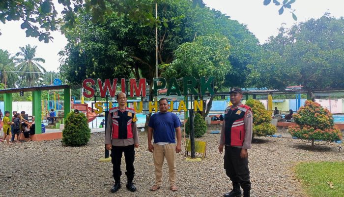 Berikan Rasa Aman Terhadap Pengunjung, Personil Polsek Barumun Lakukan Patroli Ke Objek Wisata