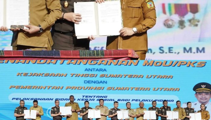 Bupati Palas Tandatangani MOU Dengan Kejatisu Dan Gubsu Terkait Integritas Pelaksanaan Pidana Kerja Sosial