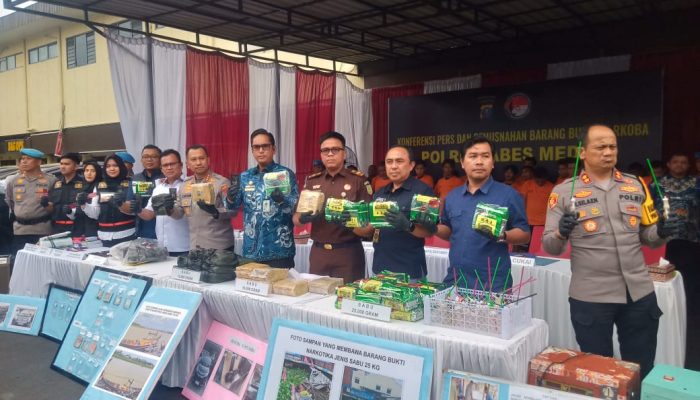Polrestabes Medan Tangkap 212 Tersangka Narkoba, Sita 60 Kg Sabu