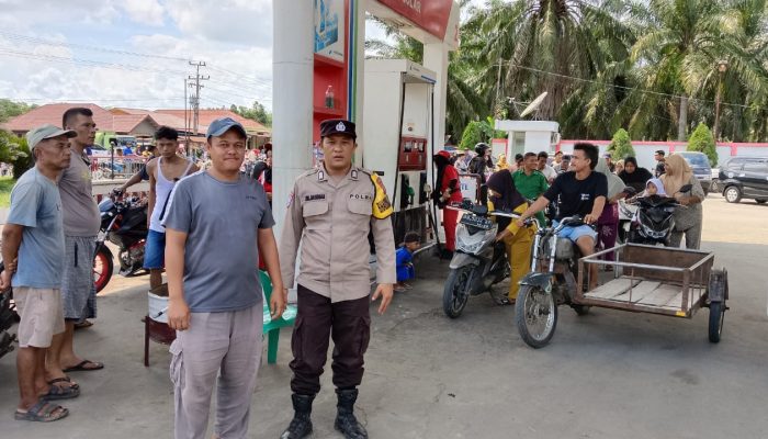 Personil Polsek Barumun Tingkatkan Giat Patroli dan Pengamanan Objek Vital dengan sasaran SPBU Wilayah Hukumnya