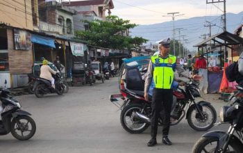 Satlantas Polres Palas Gelar Strong Point Pagi Sekaligus Himbauan Kamseltibcarlantas