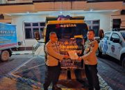 Wujud Kepedulian Terhadap Sesama, Polres Palas Serahkan Bantuan Kemanusiaan untuk Korban Bencana Alam di Kabupaten Tapsel