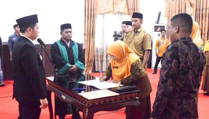 Bupati Lantik dan Kukuhkan JPTP, Auditor dan Jabatan Fungsional dilingkungan Pemkab Palas