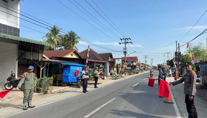 Personil Pospam I Barumun Tengah Rutin Laksanakan Apel Pagi.